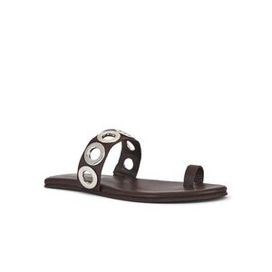 Jeffrey Campbell Riveted Sandals in Brown Silver